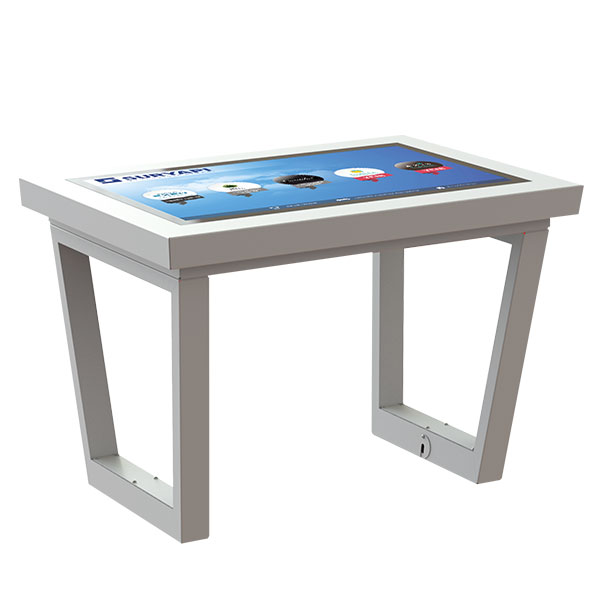 Table kiosk blanche tactile de 32 à 65'', 24h/7j