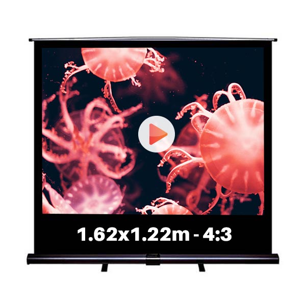 Ecran de projection roll-up pour video projecteur, format 1,62 x 1,22  m , ecran 4/3