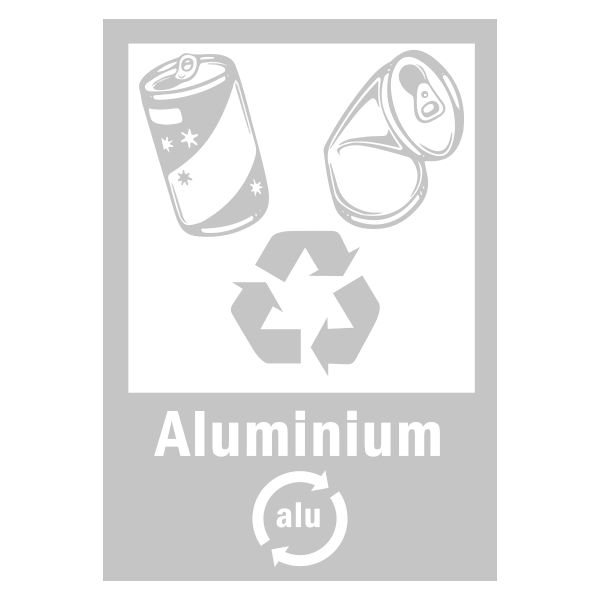 Panneau gris tri sélectif aluminium, prix dégressif
